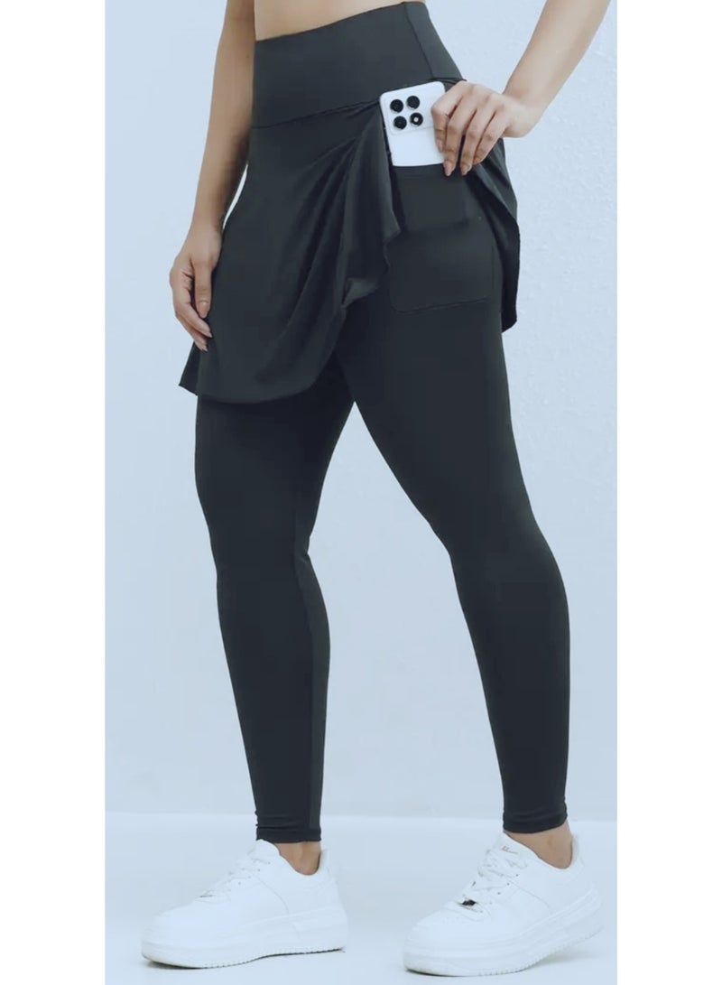 Black Large size Leggings for Women - Image 2